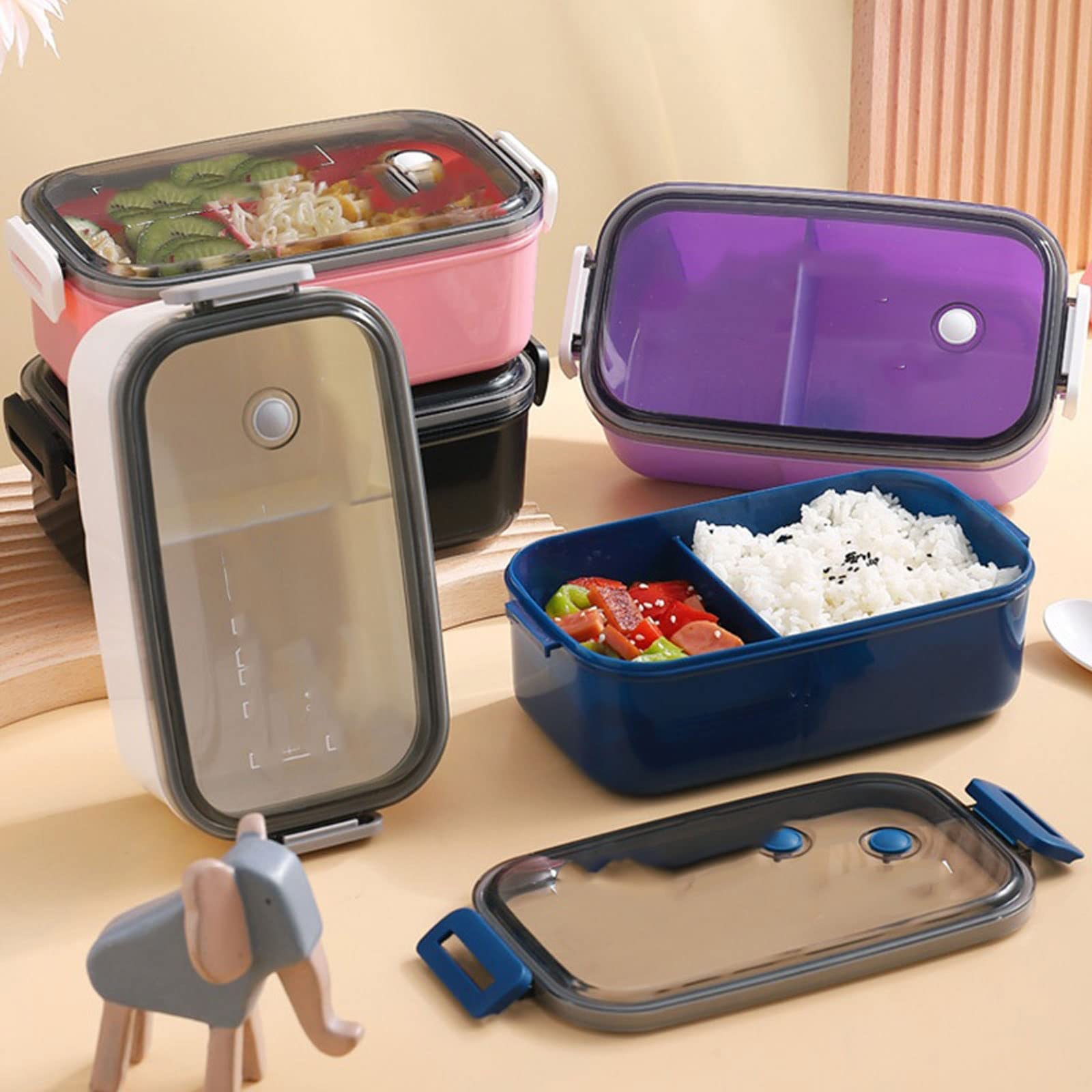 Leak-Proof Microwavable Bento Lunch Box for Work
