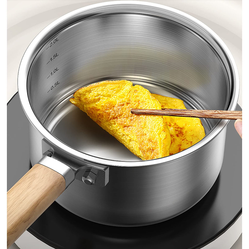 316 Stainless Steel Milk Pan for Induction & Gas Hobs