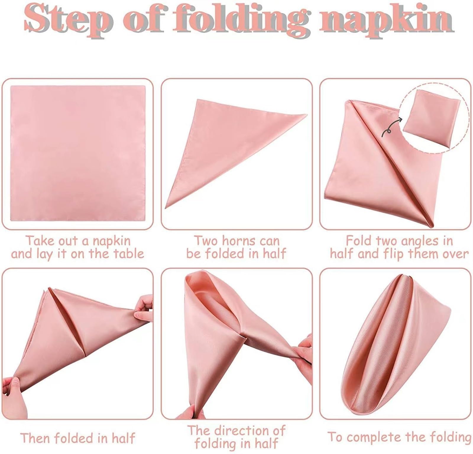 100-Piece Green Satin Dinner Napkin Set – 43 × 43 cm