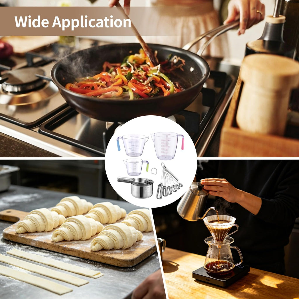 20-Piece Stackable Measuring Cups & Spoons Set with Leveler