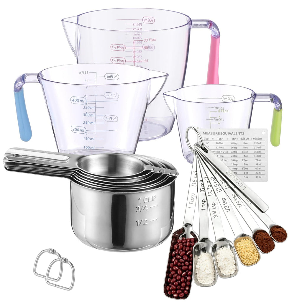 20-Piece Stackable Measuring Cups & Spoons Set with Leveler