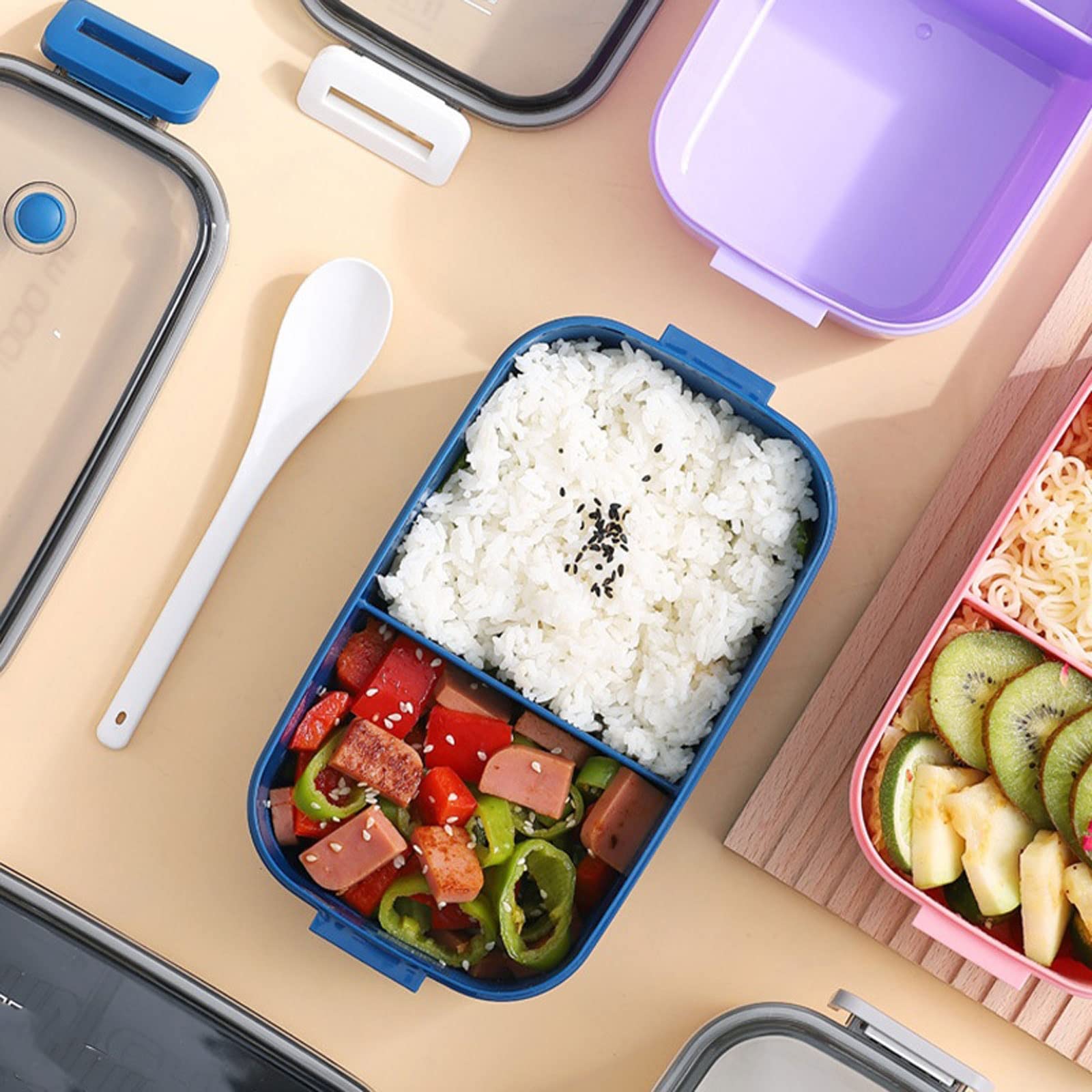 Leak-Proof Microwavable Bento Lunch Box for Work