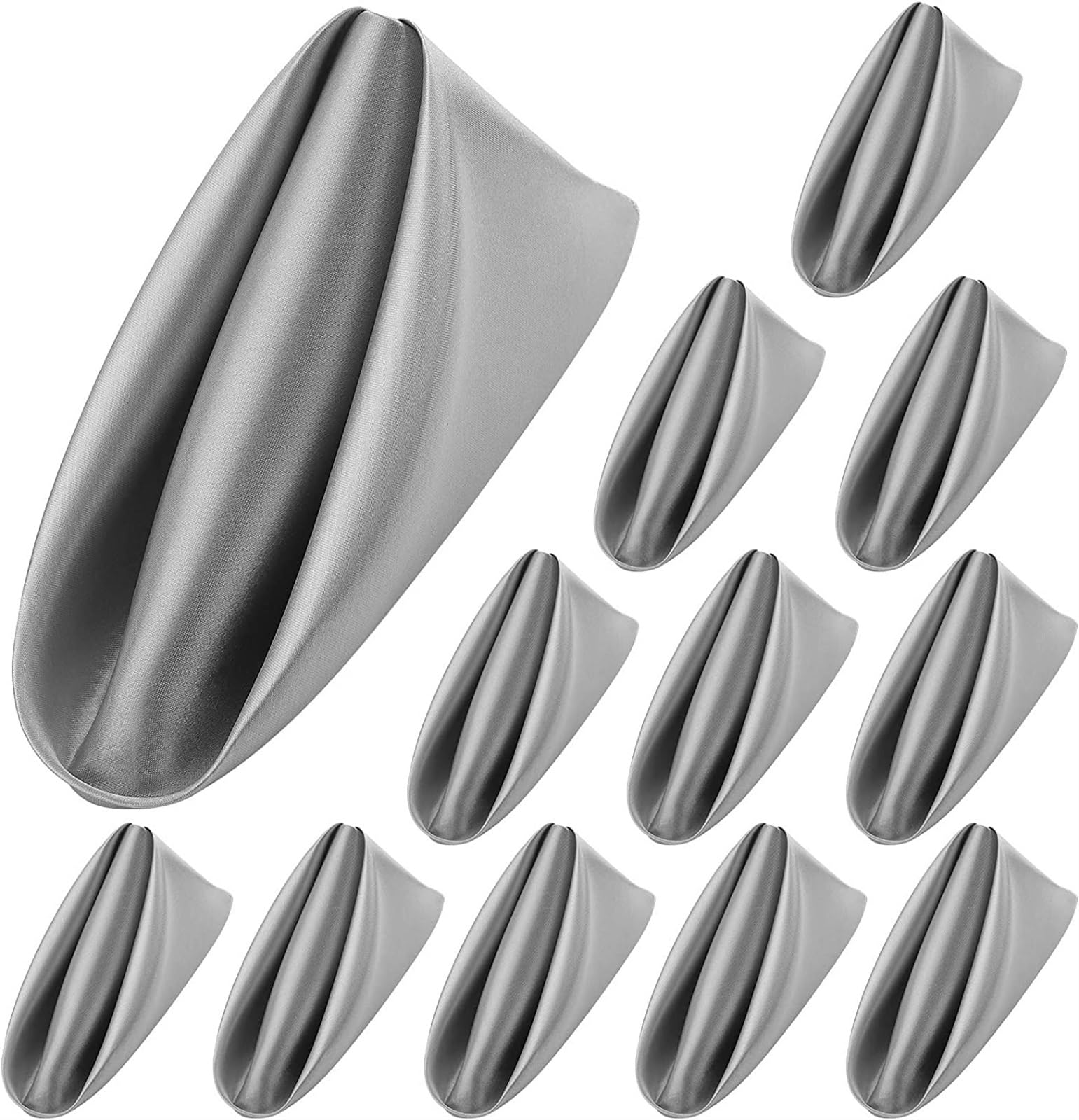 100-Piece Green Satin Dinner Napkin Set – 43 × 43 cm