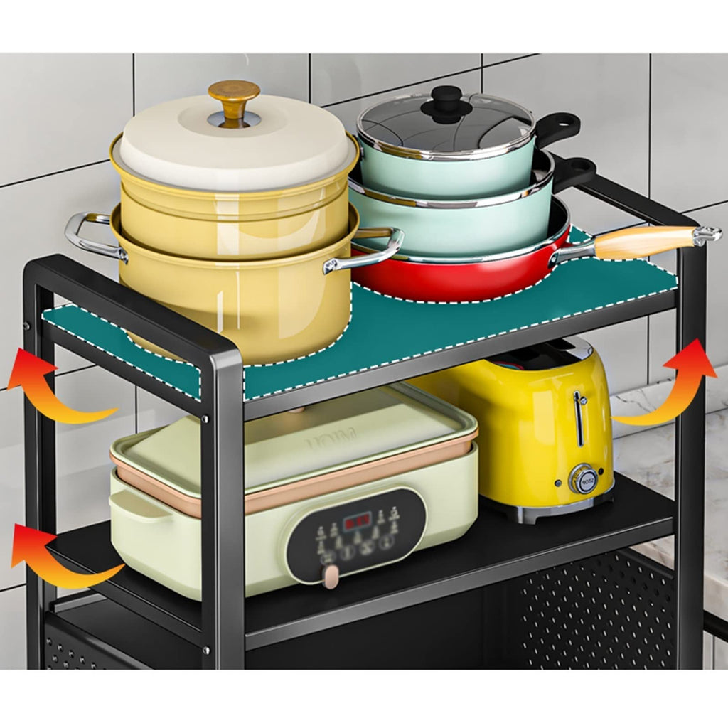 Multi-Layer Kitchen Storage Cart for Spices, Produce & Tableware