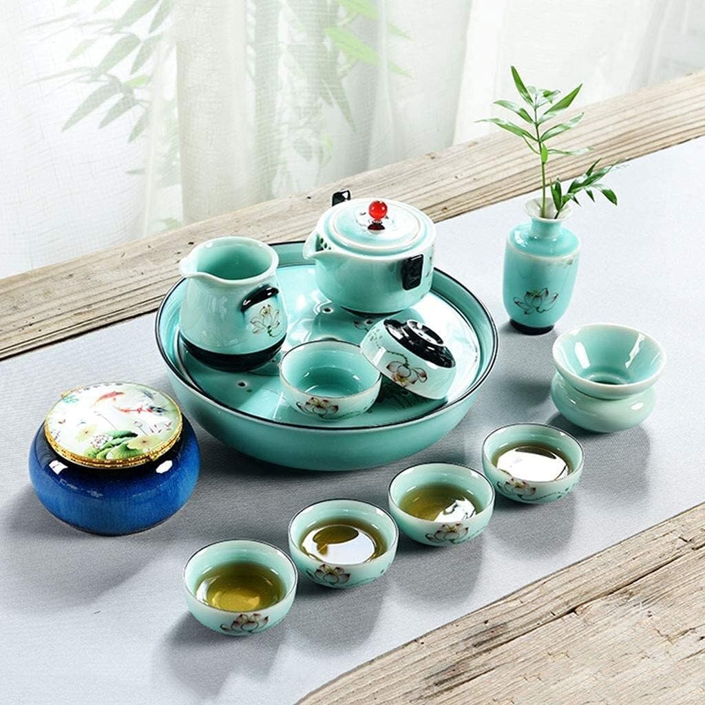 Ceramic Tea Set with Teapot, Coaster & Coffee Cups for Home Gatherings