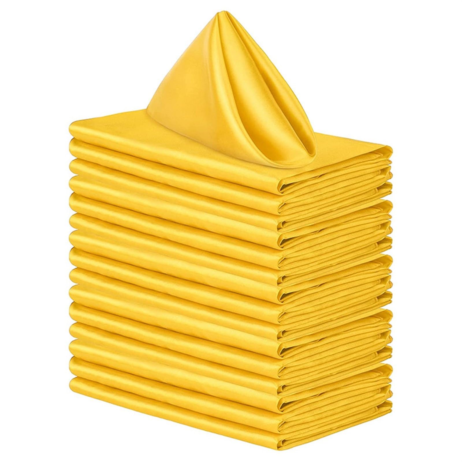 100-Piece Green Satin Dinner Napkin Set – 43 × 43 cm