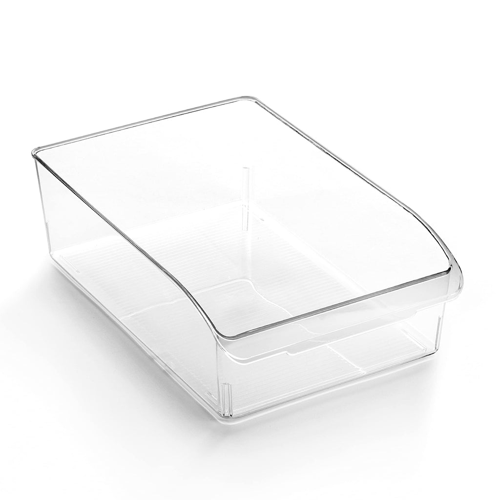 BPA-Free Multi-Use Storage Bins with Built-In Handles for Pantry, Fridge & Freezer