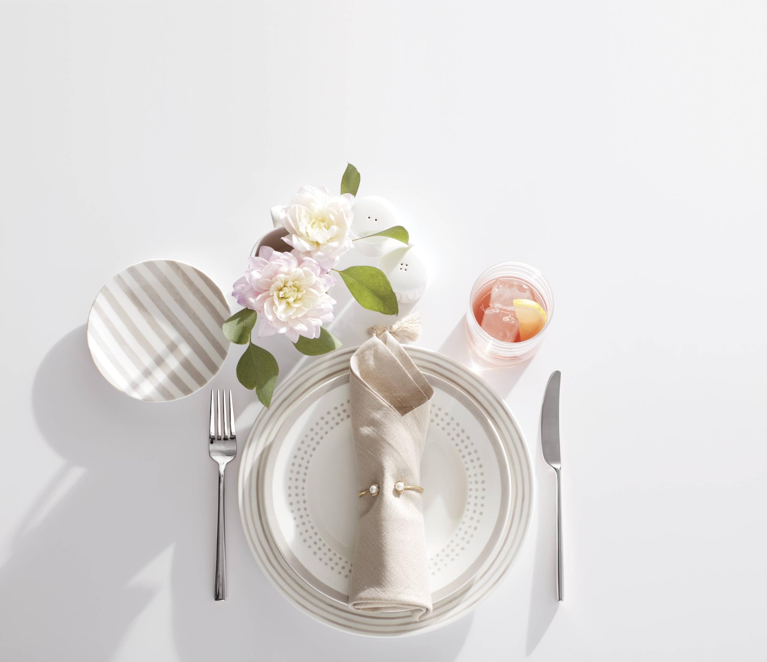 Kate Spade New York Malmo 5-Piece Flatware Set, 0.9 LB, Stainless Steel