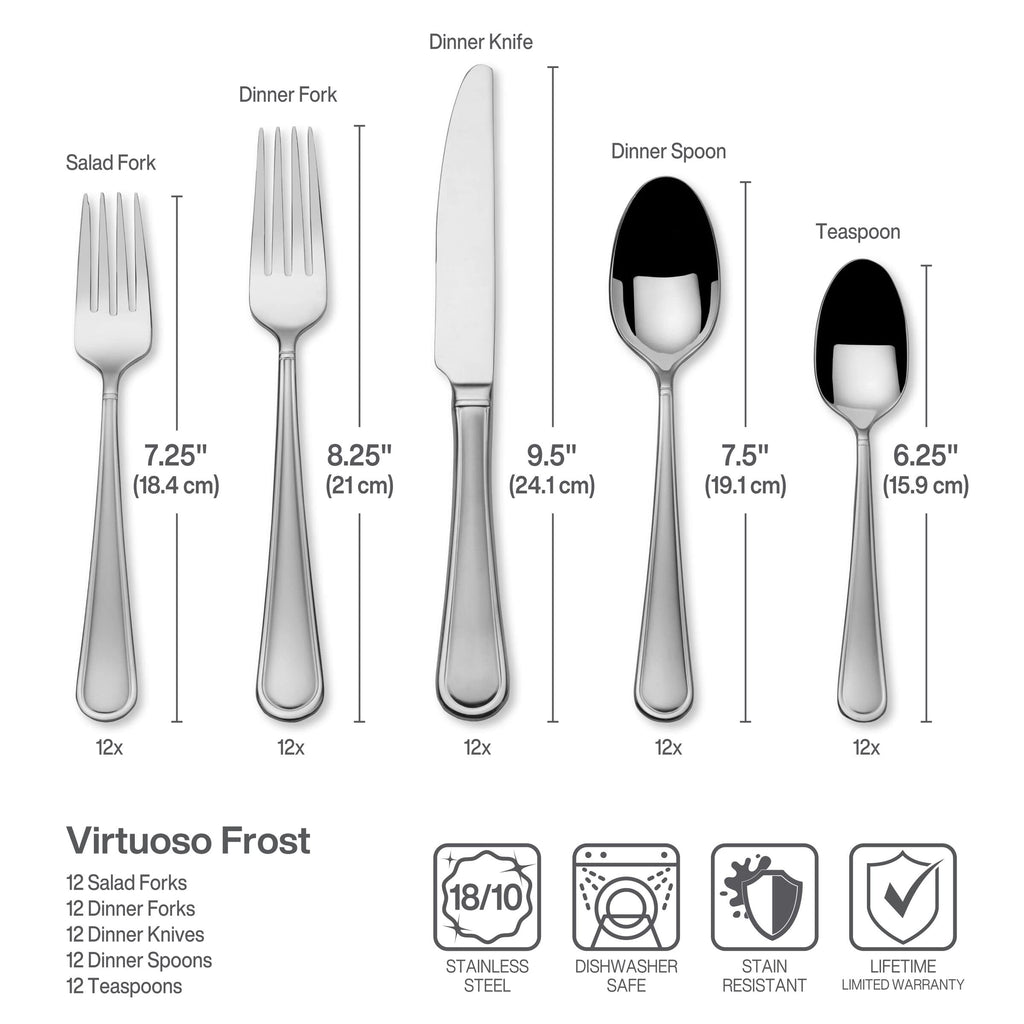 65-Piece 18/10 Stainless Steel Flatware Set for 12