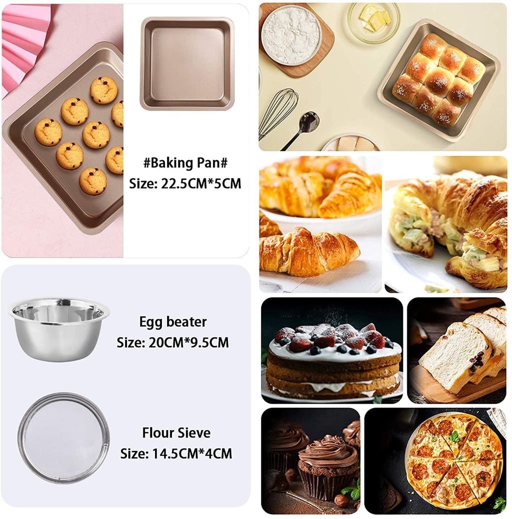 Non-Stick Bakeware Set with Cookie Sheet, Cake & Muffin Pans