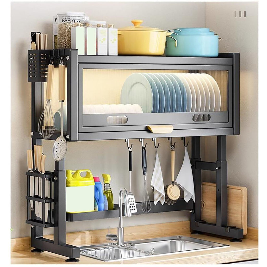 Adjustable 3-Tier Stainless Steel Over-the-Sink Dish Drying Rack