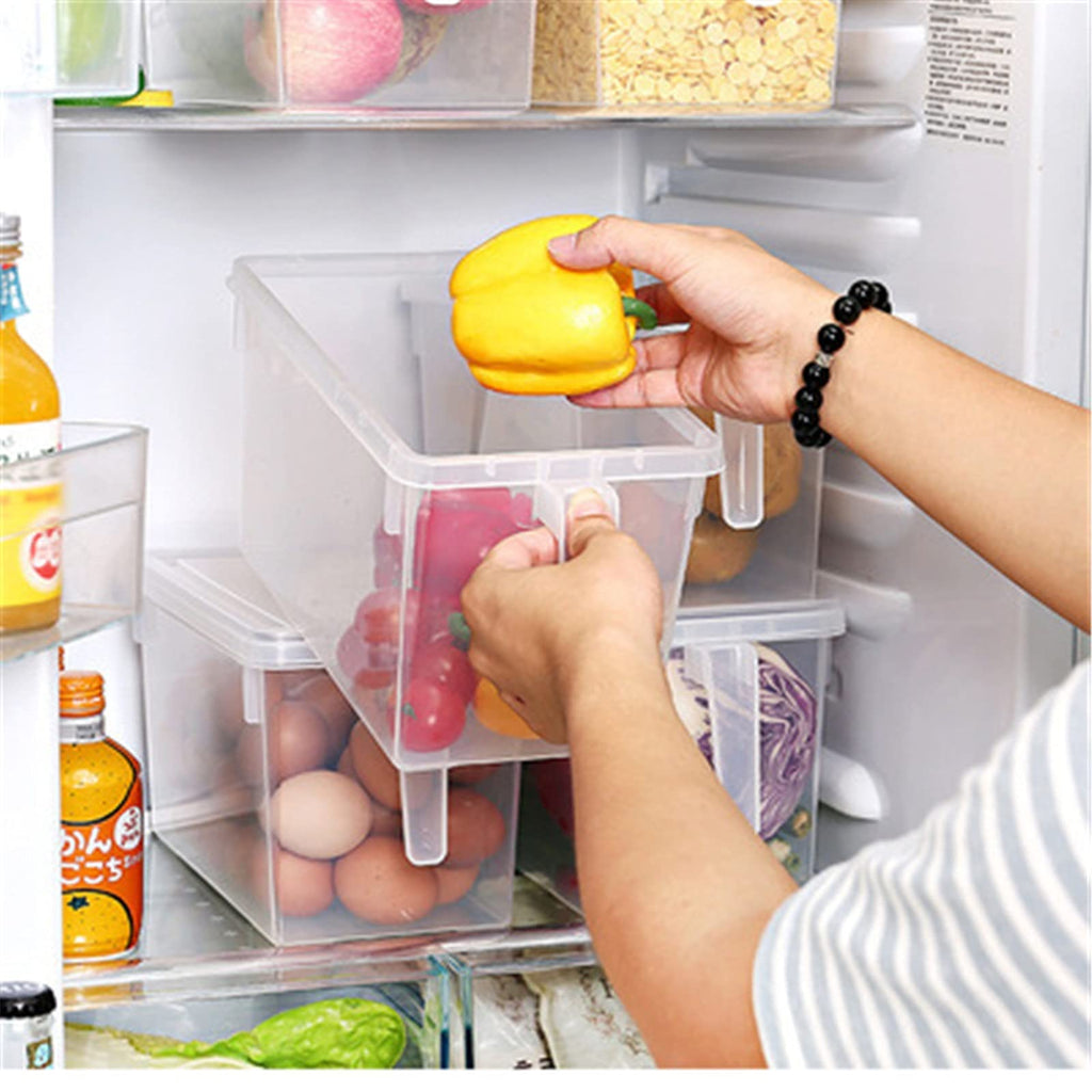 Stackable Fridge Storage Bin Set for Fruits, Vegetables & Pantry Organization