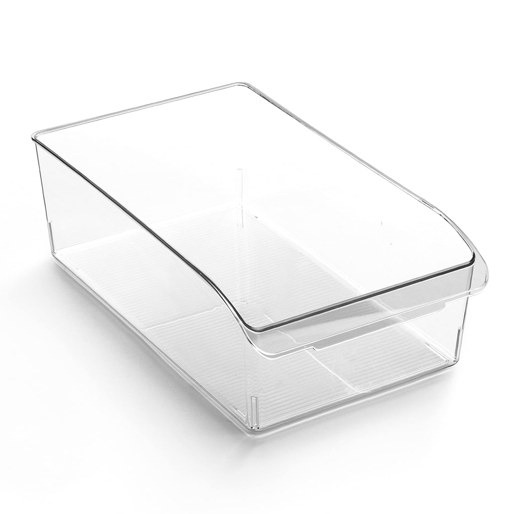 BPA-Free Multi-Use Storage Bins with Built-In Handles for Pantry, Fridge & Freezer