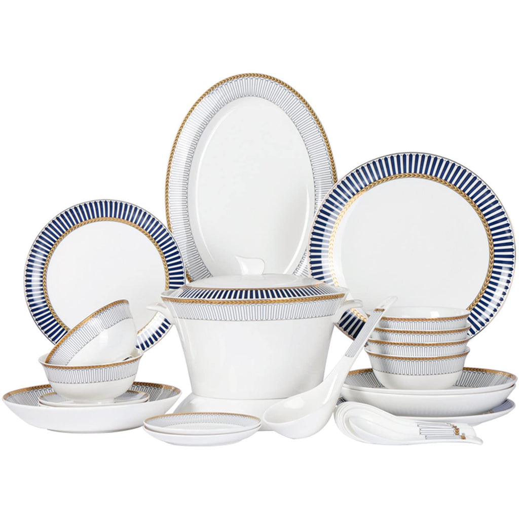28-Piece Nordic Porcelain Dinnerware Set for 6 – Chip-Resistant & Dishwasher Safe