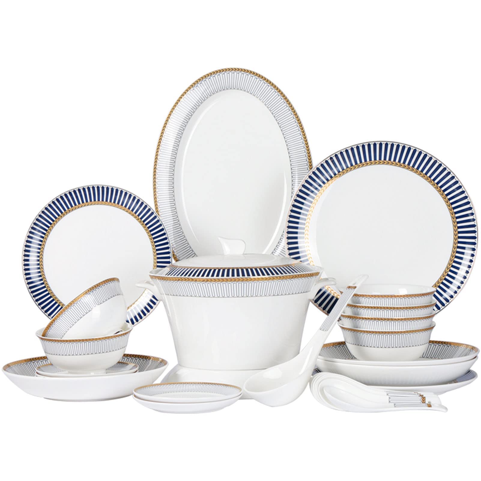 28-Piece Nordic Porcelain Dinnerware Set for 6 – Chip-Resistant & Dishwasher Safe