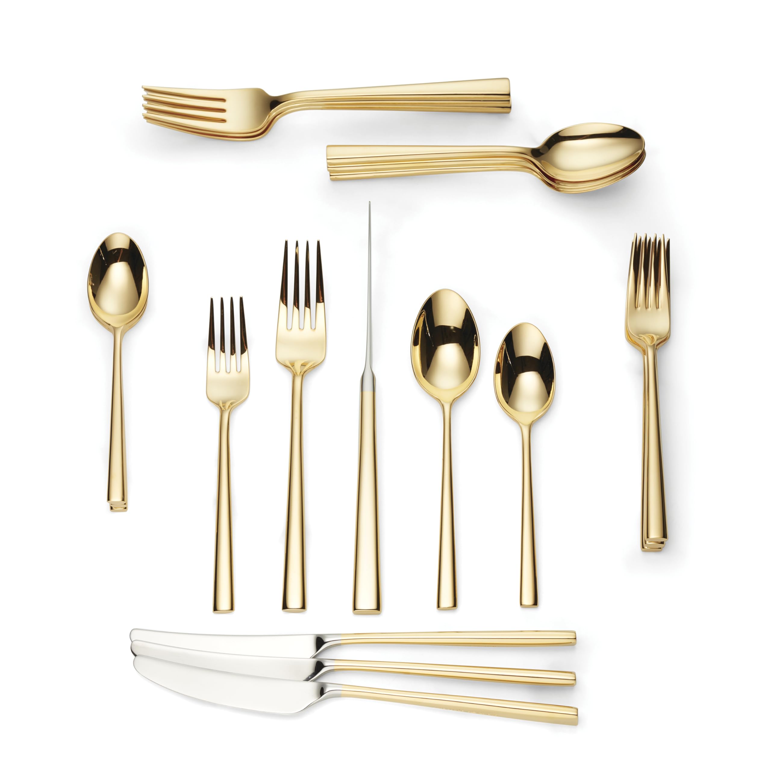Kate Spade New York Malmo 5-Piece Flatware Set, 0.9 LB, Stainless Steel