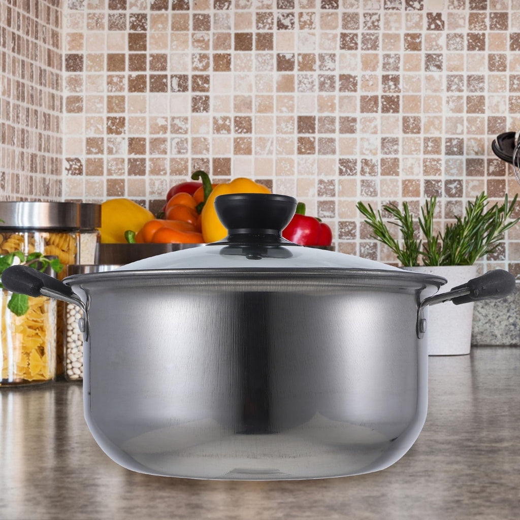 Multipurpose Stockpot with Lid for Soup, Steaming & Boiling