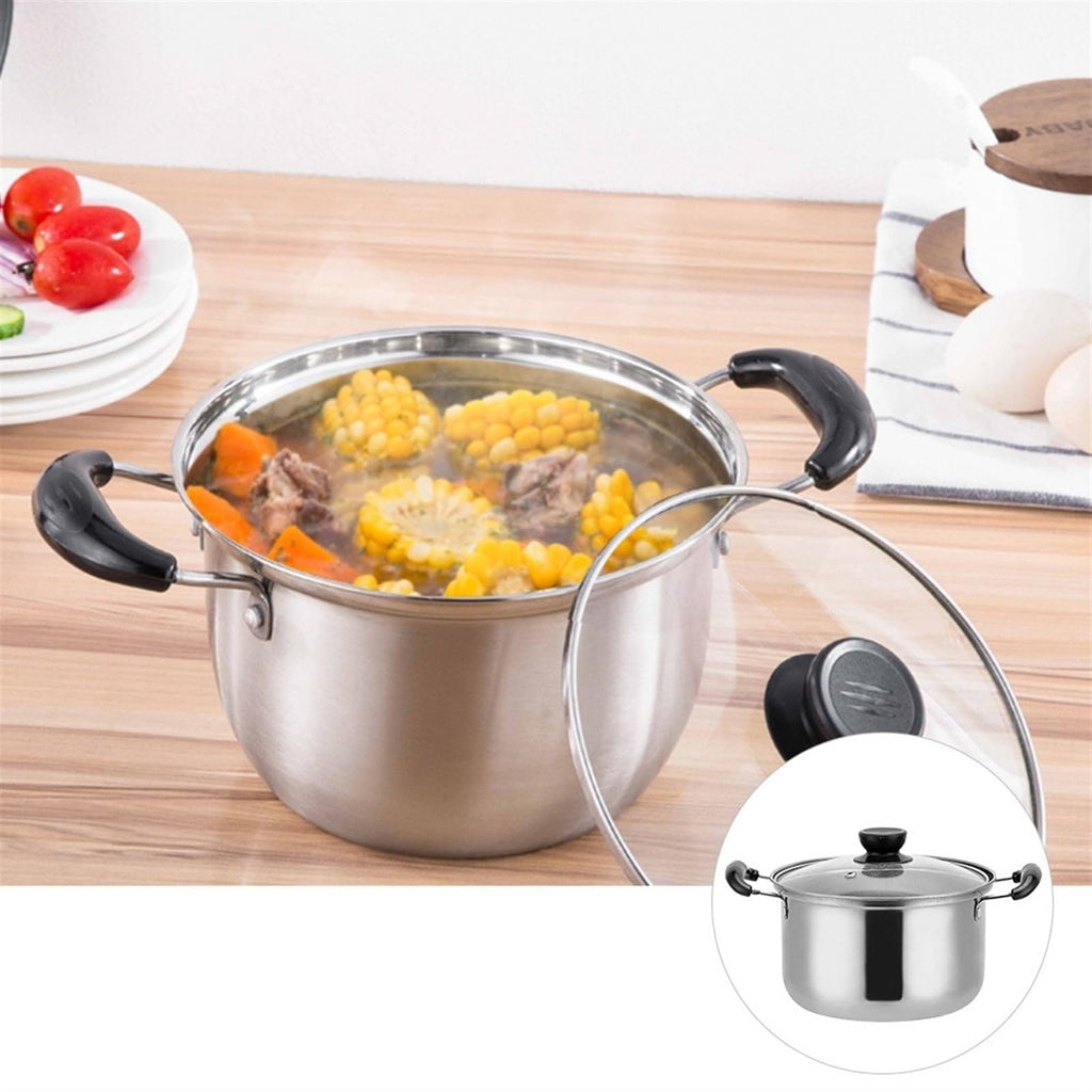 Multipurpose Stockpot with Lid for Soup, Steaming & Boiling