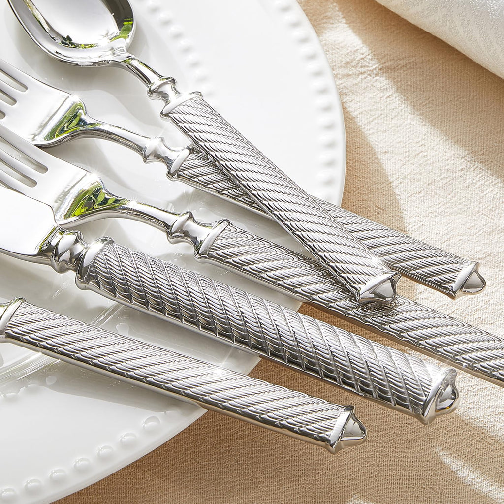 KINGSTONE Silverware Set, 18/10 Stainless Steel Flatware Set