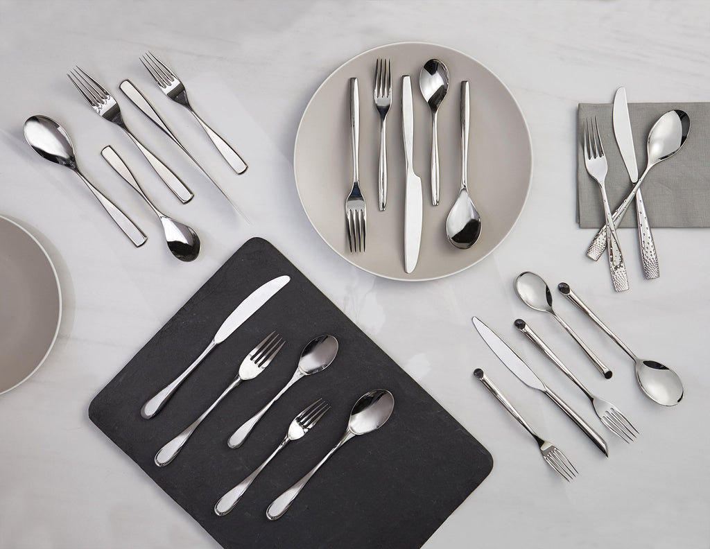 45-Piece Mirror-Polished Stainless Steel Flatware Set for 8