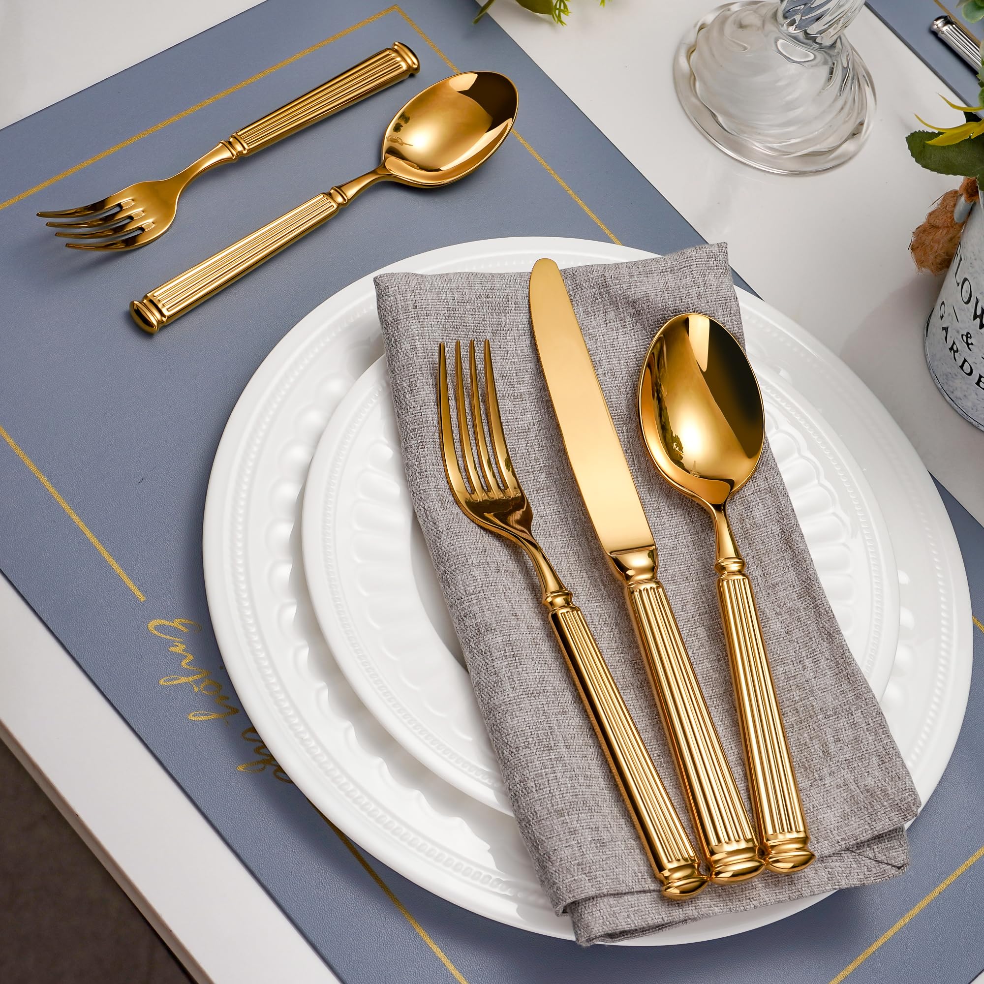Marble Pillar 18/10 Stainless Steel flatware set